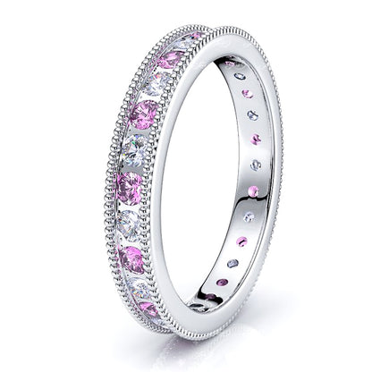 Diamond and Pink Sapphire