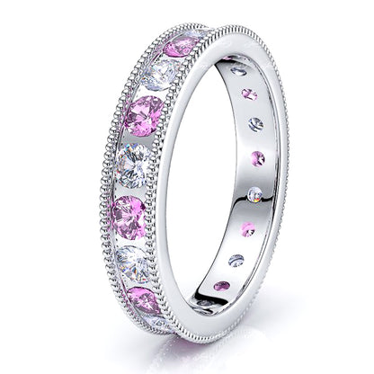 White Diamond and Pink Sapphire