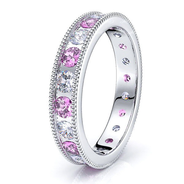 Diamond and Pink Sapphire