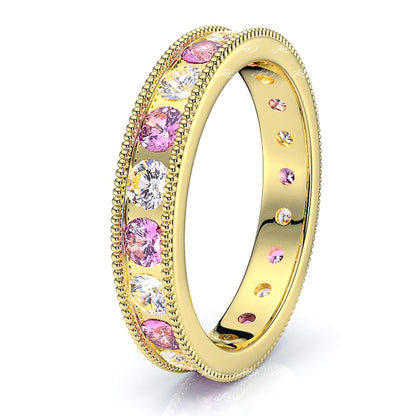 Yellow Diamond and Pink Sapphire