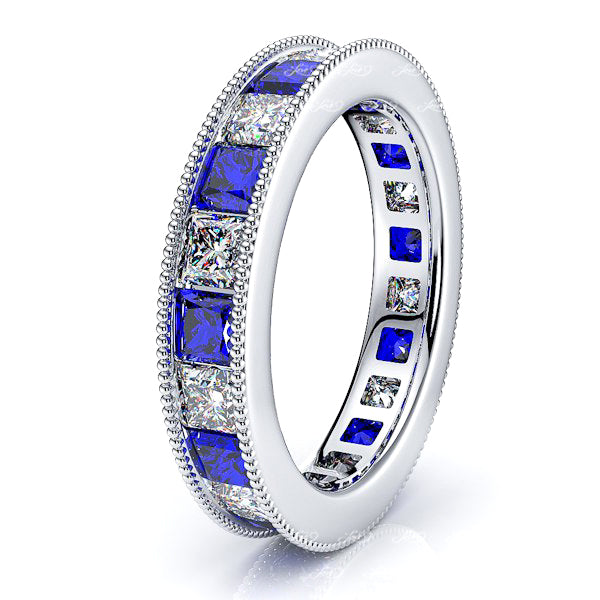 White Diamond and Blue Sapphire