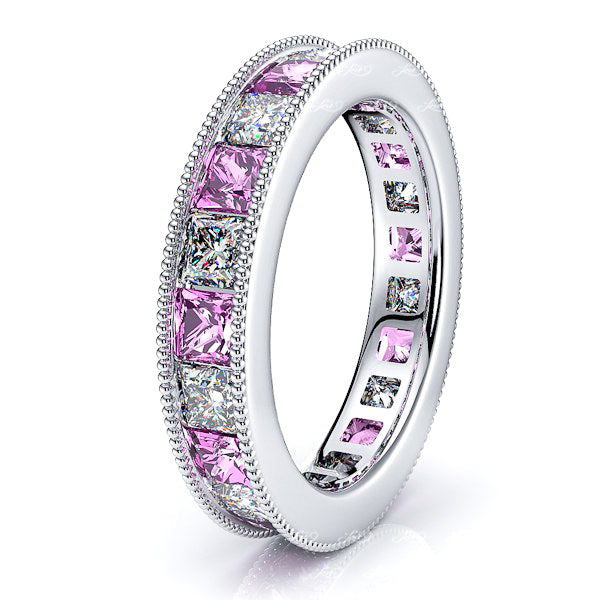 White Diamond and Pink Sapphire