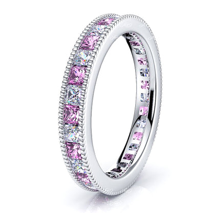 White Diamond and Pink Sapphire