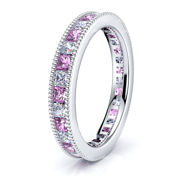 White Diamond and Pink Sapphire