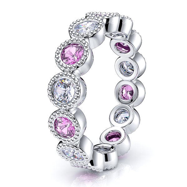 Diamond and Pink Sapphire
