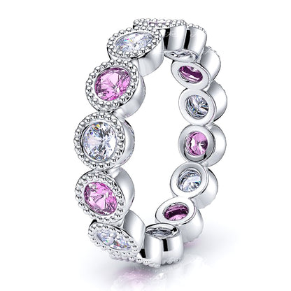 Diamond and Pink Sapphire