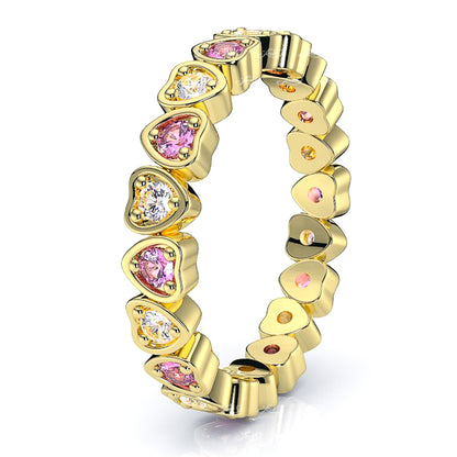 Yellow Diamond and Pink Sapphire