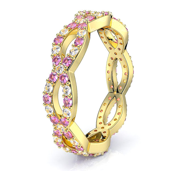 Yellow Diamond and Pink Sapphire
