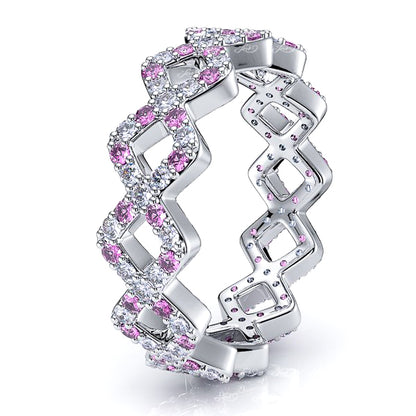 Diamond and Pink Sapphire