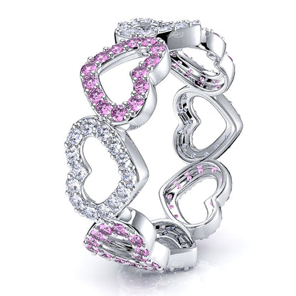 Diamond and Pink Sapphire