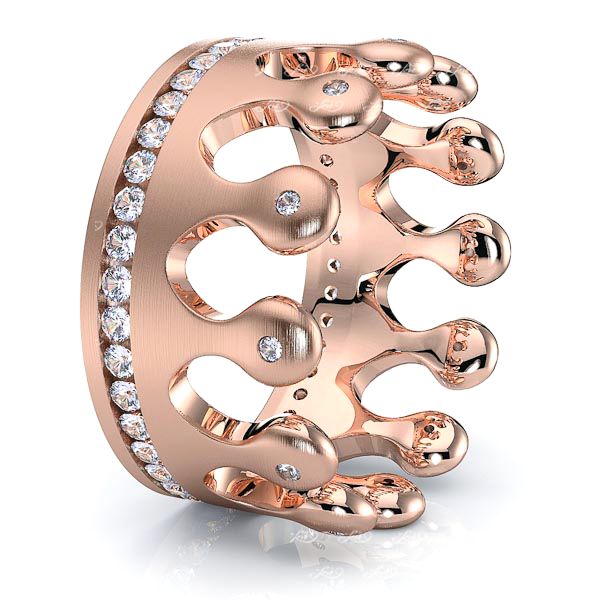 Cora Crown Mens Diamond Wedding Ring