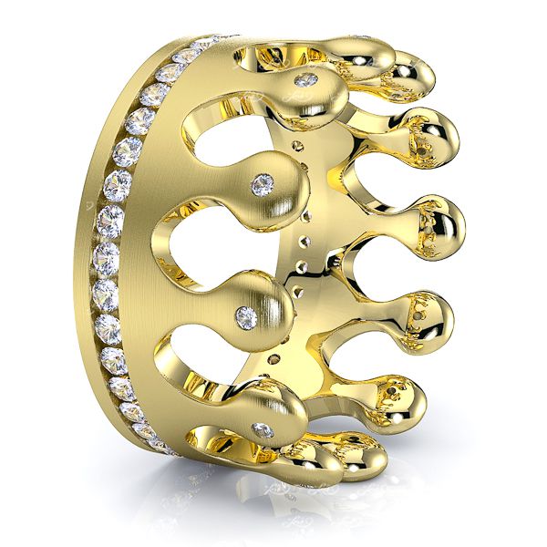 Cora Crown Mens Diamond Wedding Ring
