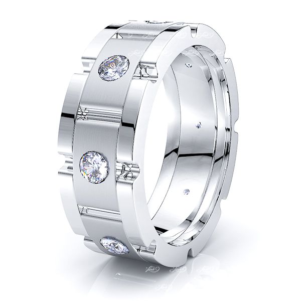 Amelia Mens Diamond Wedding Band