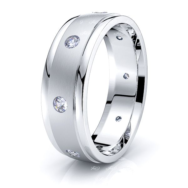 Katniss Mens Diamond Wedding Ring
