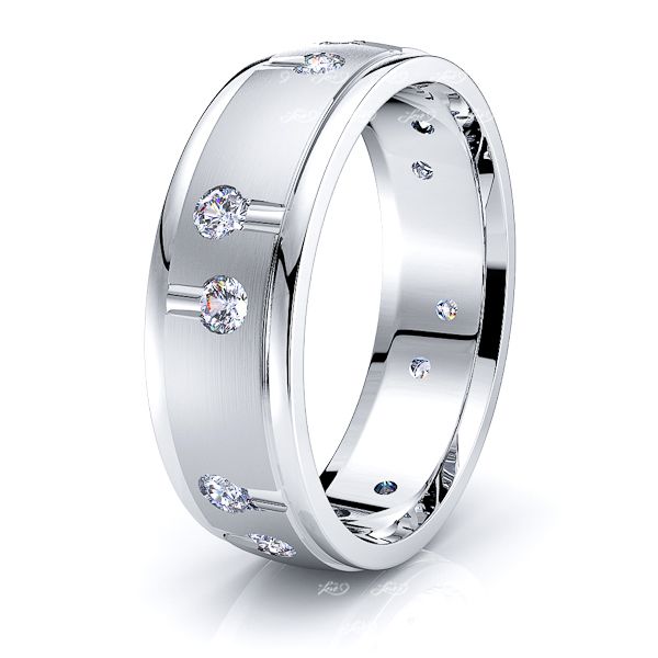 Olive Mens Diamond Wedding Band
