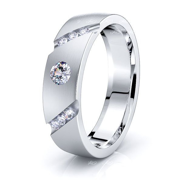 Flora Mens Diamond Wedding Ring
