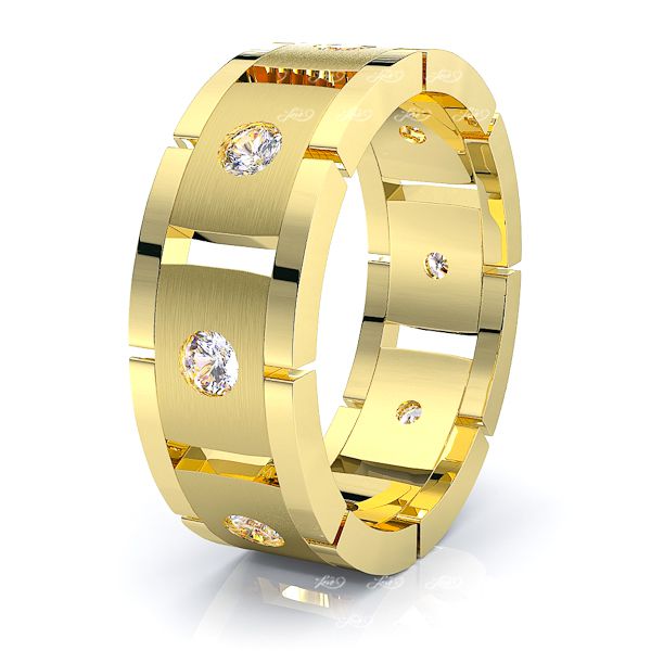 Ariadne Mens Diamond Wedding Band