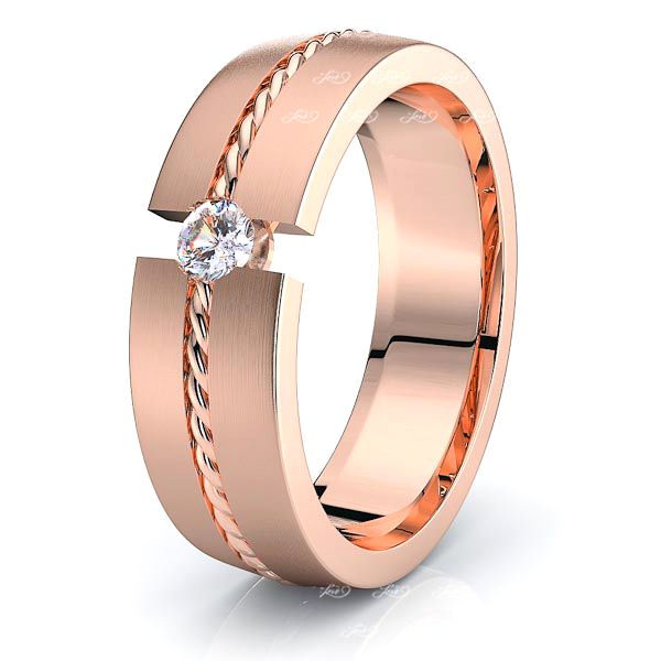 Hermione Mens Diamond Wedding Band