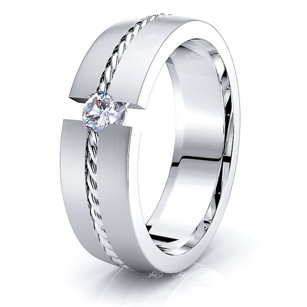 Hermione Mens Diamond Wedding Band