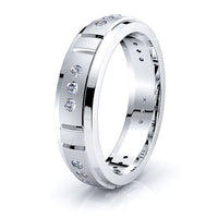 Vera Mens Diamond Wedding Band