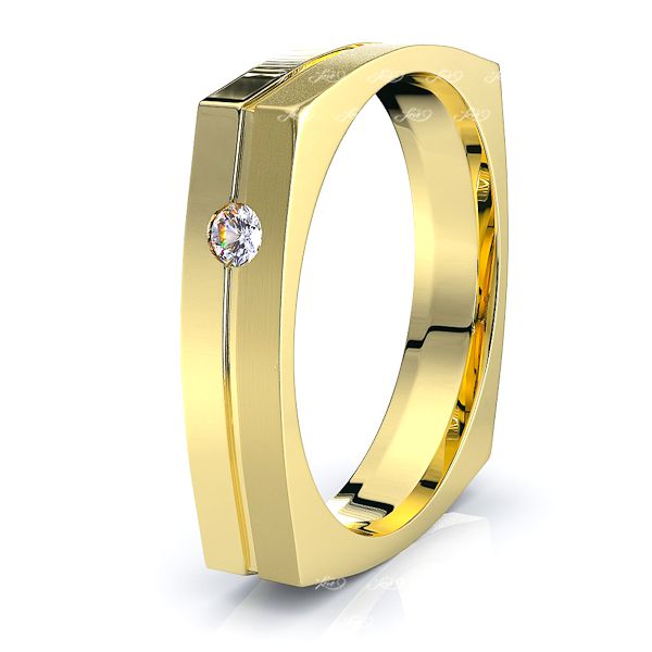 Nina Mens Diamond Wedding Band
