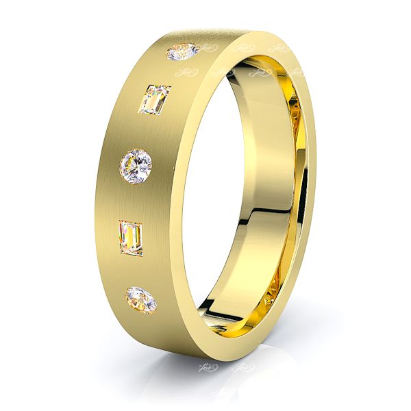 Cassia Mens Diamond Wedding Band
