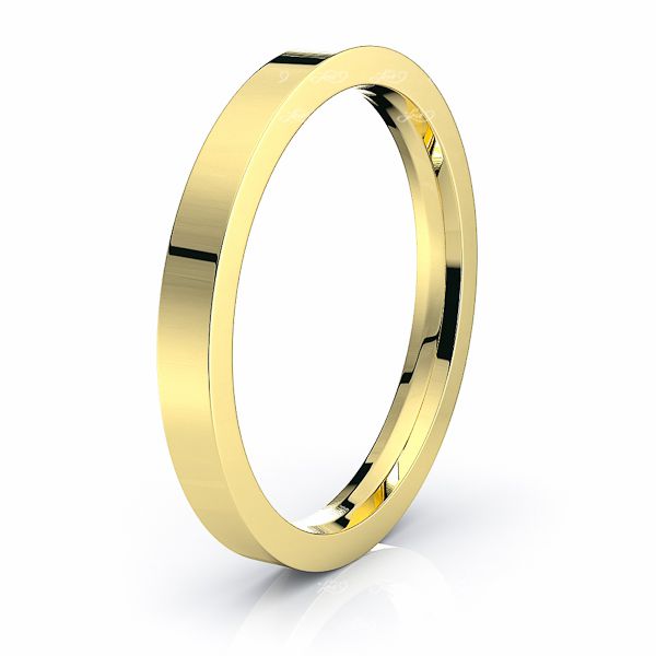 Solid Flat Comfort Fit Womens Wedding Ring
